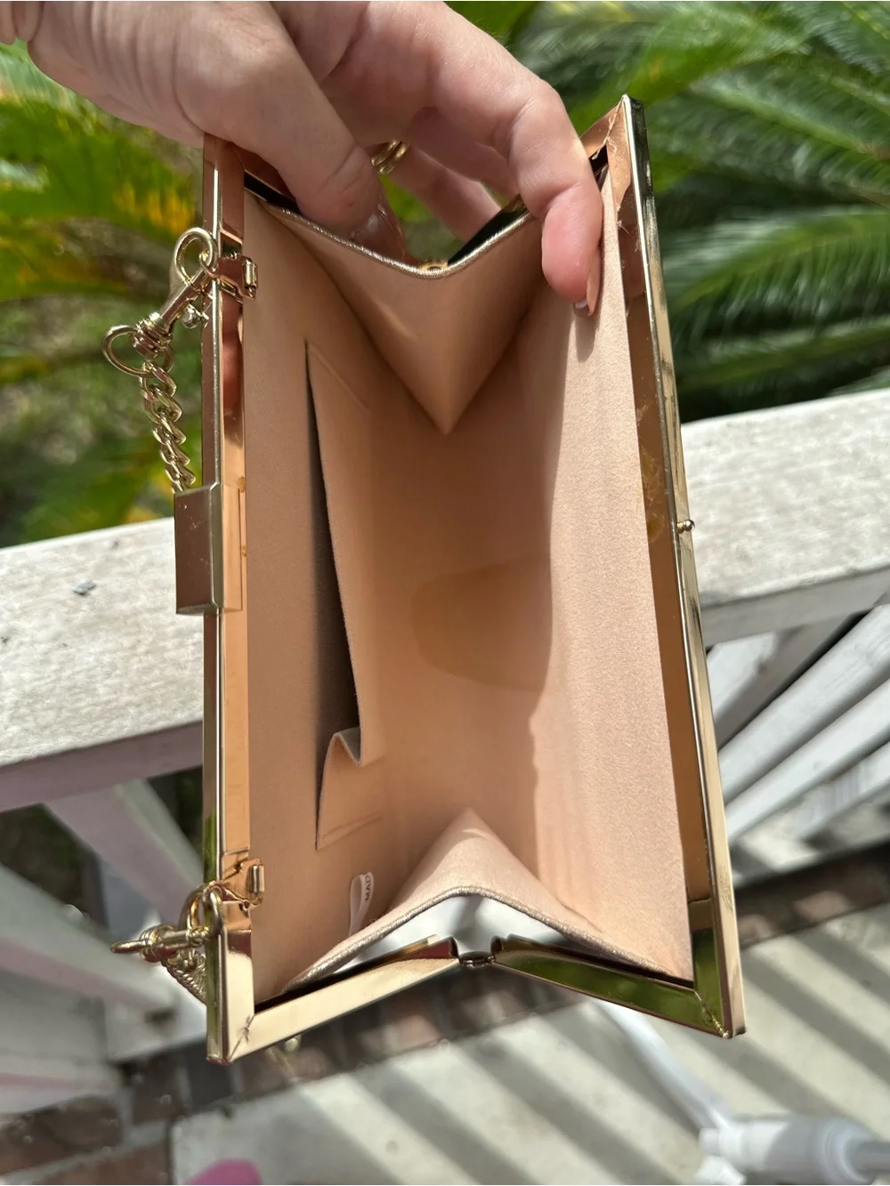 Crystal Embellished Gold Evening Clutch